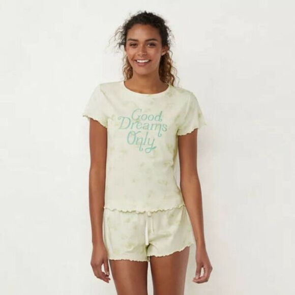 Lauren Conrad Good Dreams Only Pajama Set Small New - Picture 1 of 4